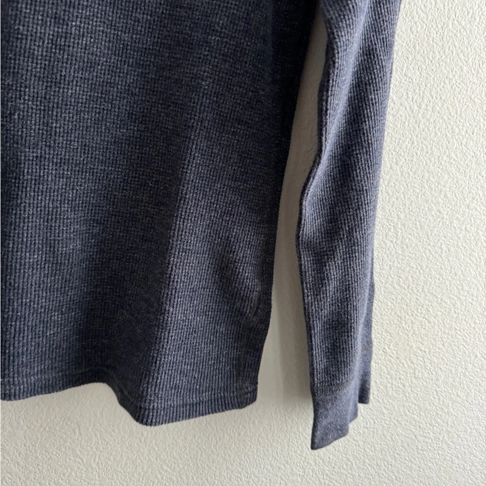 Wallace & Barnes Blue Waffle-Knit Henley